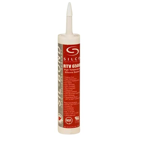 Food Grade NSF FDA RTV 6500 Silicone Sealant Adhesive Red High Temp 10.3oz CASE of 24 Tubes