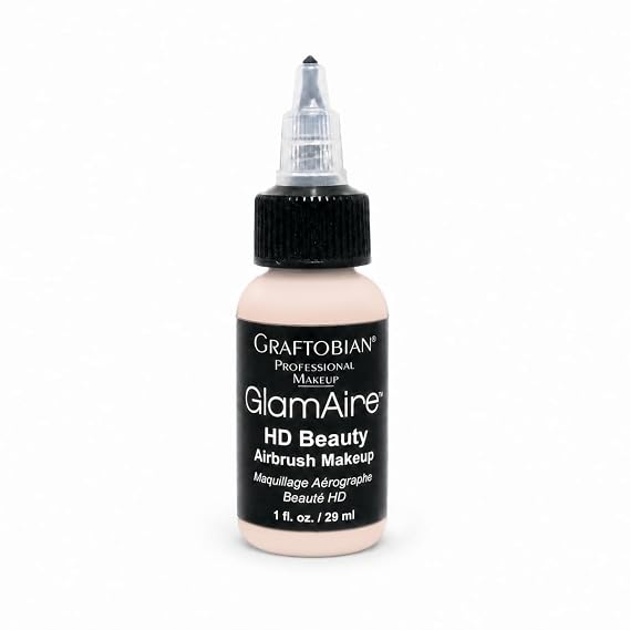 GlamAire Airbrush Makeup by Graftobian - High Definition Airbrush Foundation, Professional Formula for Long-Lasting Wear, For Makeup Artists and Beauty Aficionados, Made in USA, Buff