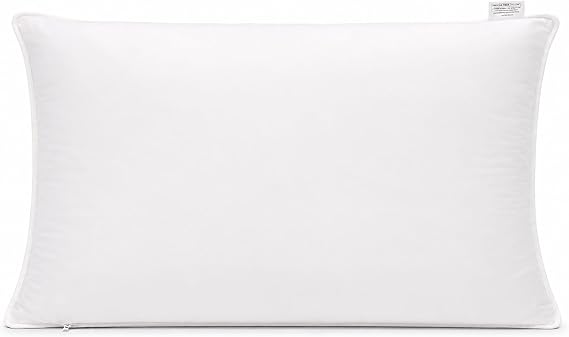 ORGANIC TEXTILES Down Alternative Filled Adjustable Loft Bed Pillow with GOTS Certified Cotton Cover, (Standard, 20"x25") - Pack of 1