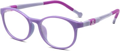 Kids Safety Flex Optical Round Eye Glasses Non-prescription Glasses