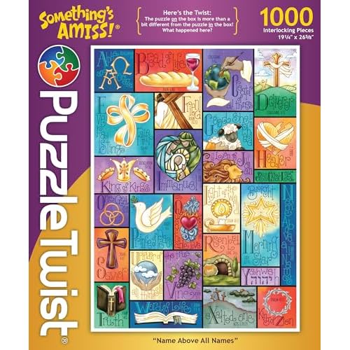 PuzzleTwist - Name Above All Names - 1000 Piece Jigsaw Puzzle, Somethings Amiss! Series, Unique Challenging Fun for Adults Family Teens, Made in USA