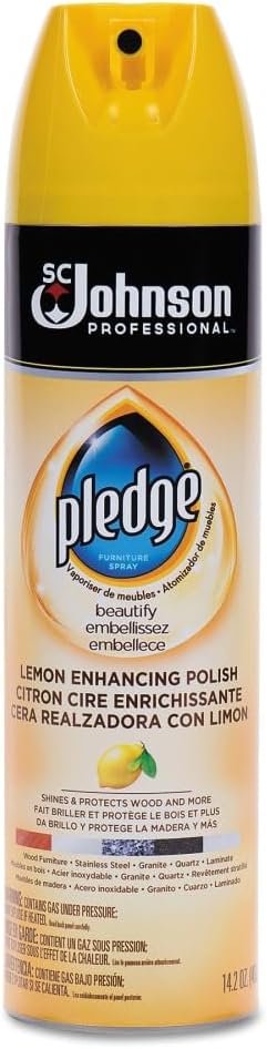 Pledge Furniture Polish, Lemon, 14.2 Oz Aerosol Spray