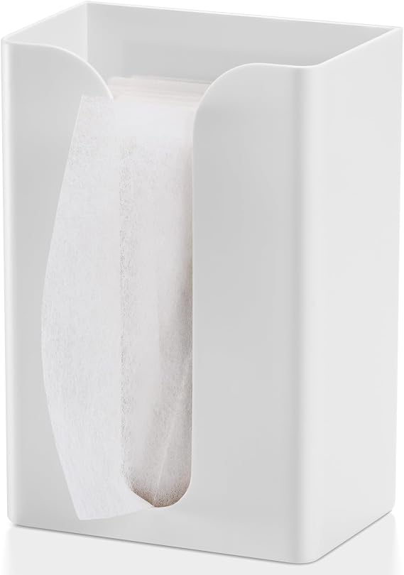 SUBEKYU Magnetic Dryer Sheet Holder for Laundry Room, Dryer Sheet Container,Dryer Sheet Dispenser,Plastic Wall Dryer Sheet Box for Laundry Organization and Storage,Fabric Sheet Holder,White