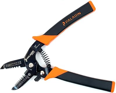 Paladin Tools PA1117 Wire Stripper Tool and Wire Cutter 10-24 AWG | Professional Grade Heavy Duty Wire Stripping Tool