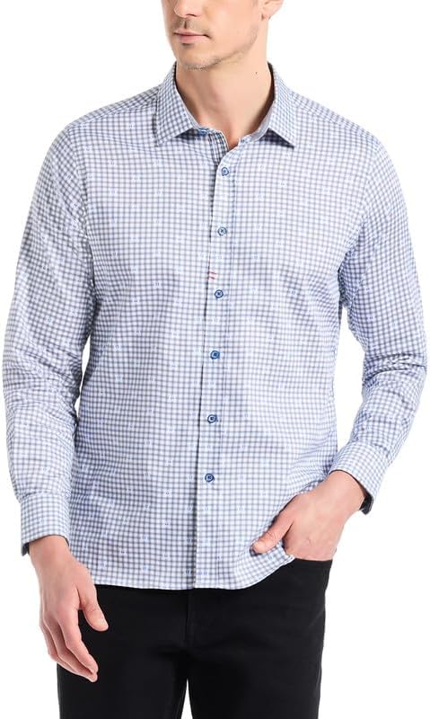 Robert Graham Men's Stellman Long Sleeve Woven Button Down Shirt