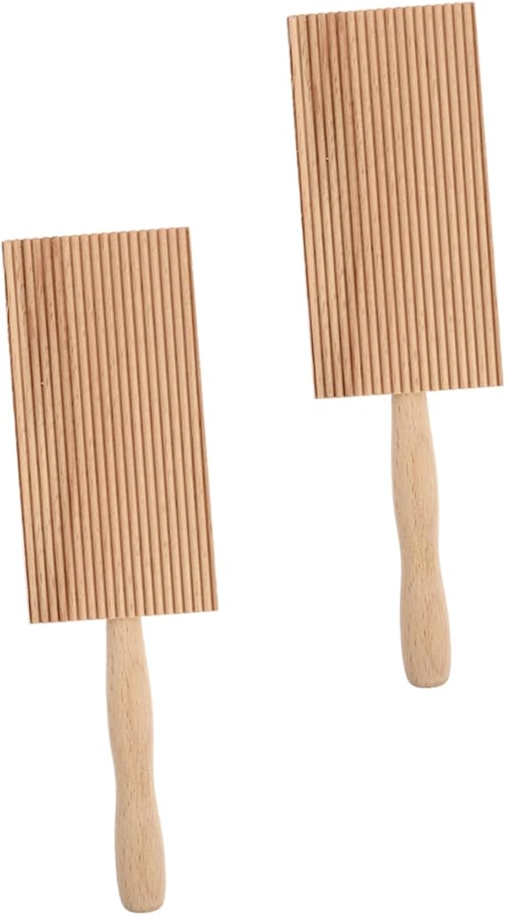 Zerodeko 2pcs Gnocchi Board Wooden Pasta Making Tools for Homemade Gnocchi and Easy to Use