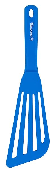 Dexter-Russell (91508) 11" Silicone Fish Turner with Cool Blue - High Heat Handle