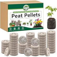 Halatool 100 Pcs 30mm Peat Pellets Block Potting Soil for Seedlings, Compressed Garden Soil Seed Starter Nutrient Peat Pods for Starting Seeds, Planting Flowers, Vegetables, Herbs