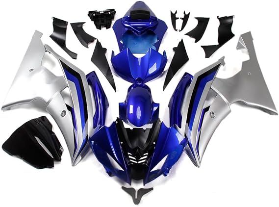ABS Fairing Kit Bodywork for 2008-2016 Yamaha YZF R6 Fairings Blue Silver