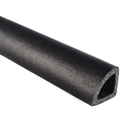 TRIM-LOK Triangle Rubber Seal with High Tack Tape, 0.625-Inch Height, 0.625-Inch Width, 25-Foot Length, EPDM Foam Weather Stripping for Door Frame, Window Insulation, Cars, Trucks, RVs, and Boats