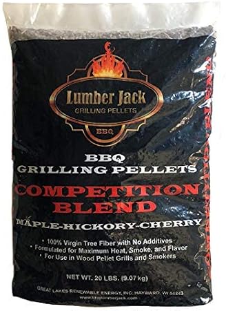 Lumber Jack Competition Blend Maple-Hickory-Cherry BBQ Grilling Pellets 20 lbs.