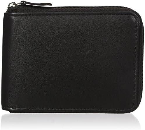 Buxton Mens Emblem Zip-around Billfold Wallet