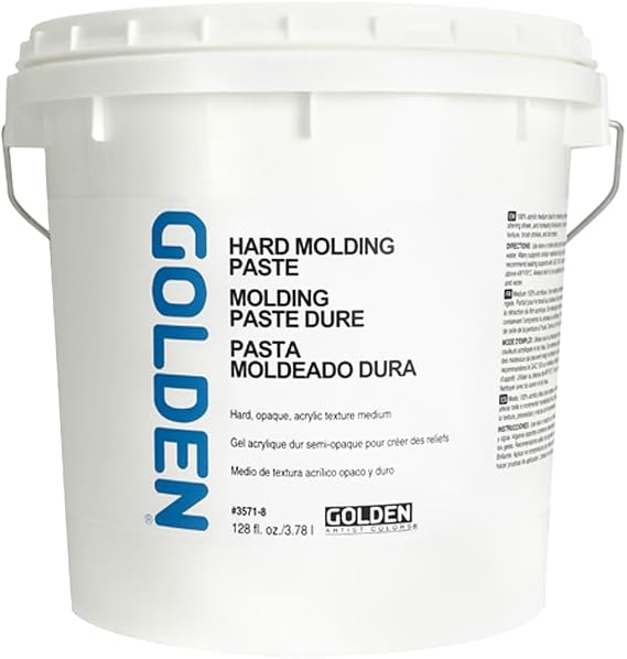 GOLDEN Hard Molding Paste, 128 fl. oz. Jar, Professional Acrylic Paste Medium, Semi-Opaque