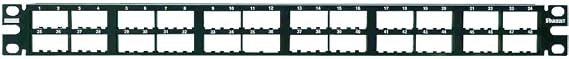 Panduit CPP48HDWBLY 48-Port Flat High-Density Patch Panel, Black