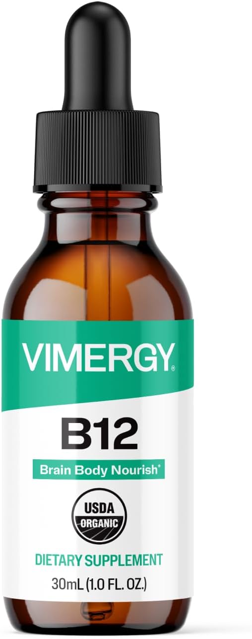 Vimergy Liquid Vitamin B12 Brain Function, 2500 mcg, Organic, 30 Servings