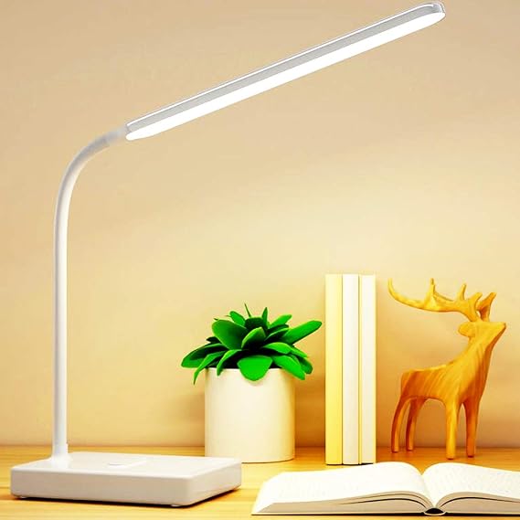 coverzone Dekoratif Dokunmatik D1901 Şarjlı kademeli 58cm LED Masa Lambası,Çalışma masası lambası ışığı, Yatak odası başucu lambası ışığı, kitap okuma [Enerji Sınıfı A]