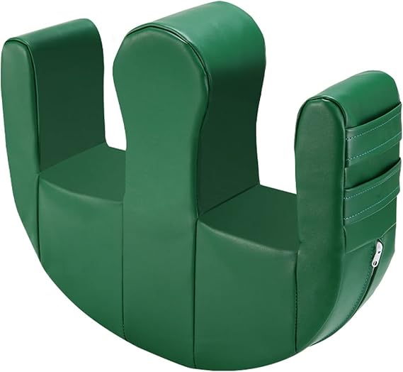 Leg Positioner Pillows, Multifunctional Turning Device for Elderly Patient Bedridden, Shift Nursing Tool with Handles, Anti-Decubitus Bed Rest U-Shaped Pillow, PU Leather (Color : Green)