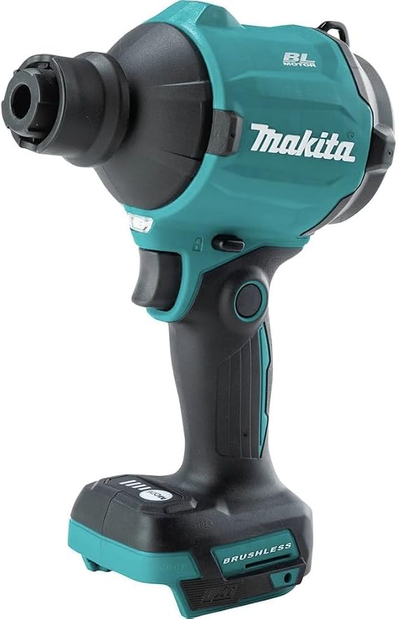 Makita XSA01Z 18V LXT Brushless Cordless High Speed Blower/Inflator, Tool Only | Up to 447 MPH, 4 digital speeds, 5 nozzles, built-in LED, tool only