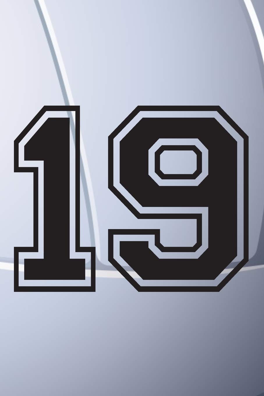 19 Journal: A Volleyball Jersey Number #19 Nineteen Notebook For Writing And Notes: Great Personalized Gift For All Players, Coaches, And Fans Black White Grey Seam Ball Print Paperback – November 26, 2019