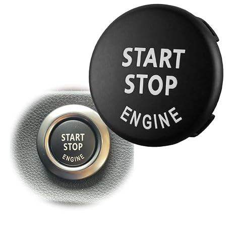 Car Engine Start Stop Switch Button Replace Cover for BMW 1 3 5 Series X1 X3 X5 X6 Z4 E Chassis E81 E87 E90 E91 E92 E93 E60 E84 E83 E70 E71 E72 E89 (Matte Black)