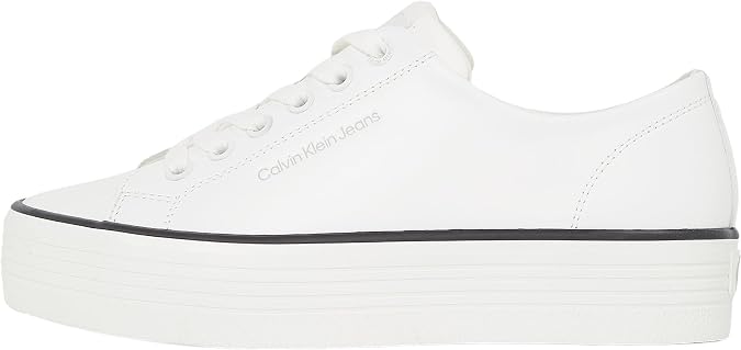 Calvin Klein Women’s Bold Leather Low Top Vulcanised Trainers