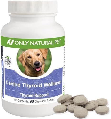 Only Natural Pet Canine Thyroid Wellness Supplment for Dogs - 90 Chewable Tablets