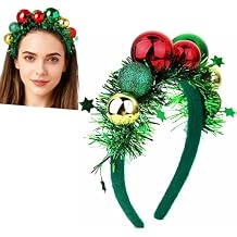 Christmas Ball Hairband Colorful Ball Headpieces Xmas Party Headdress for Women Girls