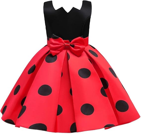 Dressy Daisy Toddler Little Girls Ladybug Fancy Dress Halloween Costume Birthday Party Outfit Size 2T to 10