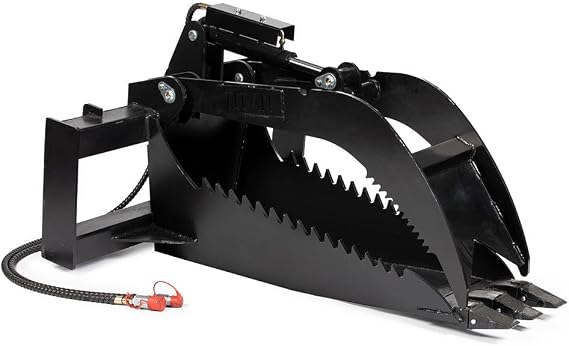 Titan Attachments Extreme Duty Stump Bucket Grapple Attachment, Universal SSQA Mounting, 3,000 PSI Cylinder, Heavy Duty Tree Stump Remover for Stumps, Roots, and Buried Rocks