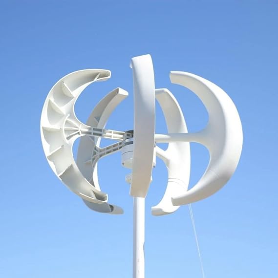 Wind Generator, 400W 600W 800W 1000W 1200W DC 12V 24V 5 Blade Wind Turbine Generator Set Vertical Wind Turbine Kit for Electricity Producer Equipment,24V-400W