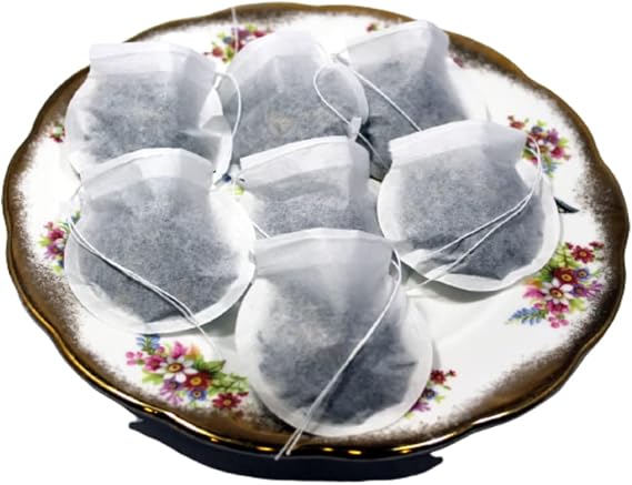 Special Tea 250 Count Round Empty Tea Bags with Draw String Closure, 2.25" x 2.5", White