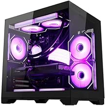 Gaming PC -AMD Ryzen 7 5700X 3.4 GHz- RTX 3050 6G-32GB DDR4 RAM-1TB PCIe +1TB SATA SSD-240 Liquid Cooler -WiFi &Bluetooth -RGB Fans-Windows 11 Desktop Computer-Black