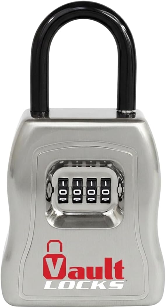 Key Lock Box with Separate Combination for Latch and Shackle | Large Key Storage Compartment | Vault Locks 5500