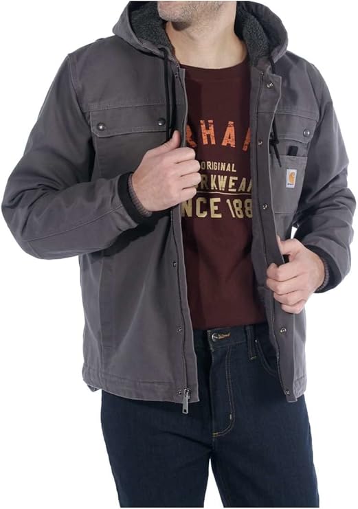 Carhartt Relaxed Fit Washed Duck Sherpa-Lined Utility Jacket