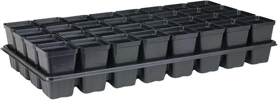 Bootstrap Farmer Extra Strength 32 Cell Seedling Starter Trays w/Inserts, 5 Pack, for Seed Germination, Plant Propagation, Growing Trays, Planting Starter
