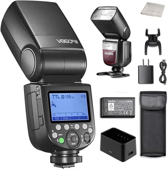 Godox V860III-S for Sony Camera Flash Speedlight Speedlite Light | 76Ws 2.4G TTL HSS 1/8000s, 2600mAh Battery, 480 Full-Power Flashes, 0.01-1.5s Recycle Time,10 Levels LED Modeling Lamp Light