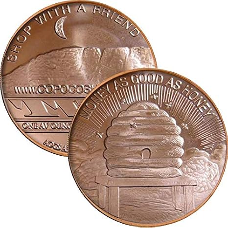 (AOCS) 1 oz .999 Pure Copper Round (Money As Good As Honey (2012))