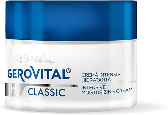 GEROVITAL CLASSIC Intensive Moisturizing Face Cream with Hyaluronic Acid and Vitamin E, Anti Wrinkle, Anti-Aging Face Cream, Nourishing, Deeply Hydrating, 50 ml
