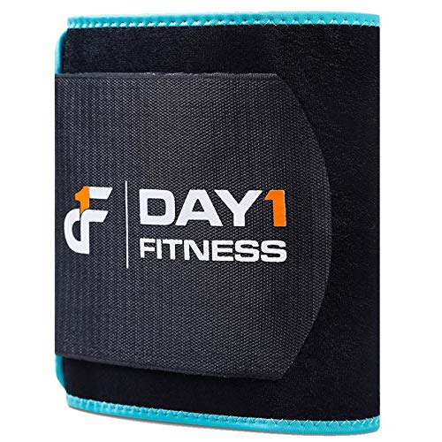 Day 1 Fitness Premium Durable Waist Trimmer Belt for Weight Loss, Abdominal Training - 5 Size Options, Small to XXL - Unisex