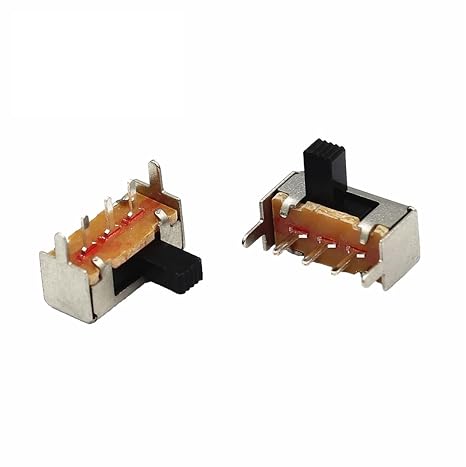 Micro Switch 10PCS SK-12F14G4 2 Position 1P2T PCB Panel Angle Horizontal Slide Power Toggle