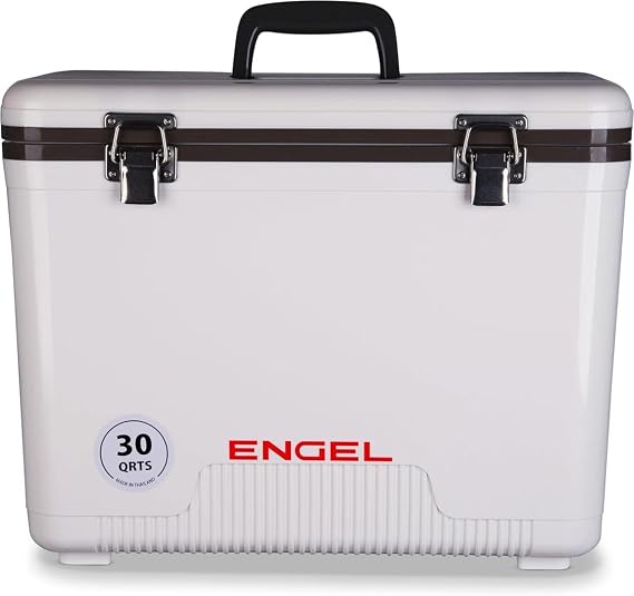 ENGEL Cooler Box 28.4L Small Cool Box for Drinks and Food | Leak-Proof, Drybox Cooler for Camping, Fishing, Hiking,Picnic, Festivals - Mini Ice Boxes for 45 Cans, 48.3 x 31.8 x 36.8 CM