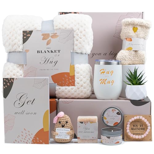 Get Well Soon Gift Baskets for Women - Get Well Gifts for Women After Surgery - Self Care Gifts - Thinking of You Gifts for Recovery - Cancer Care Gifts for Friend