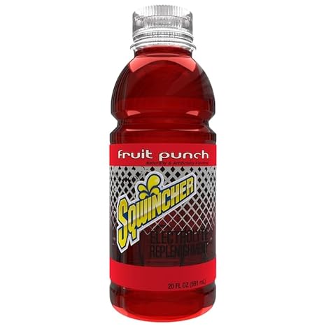 Sqwincher Zero Electrolyte Ready to Drink, Fruit Punch, 24, 20oz Bottles