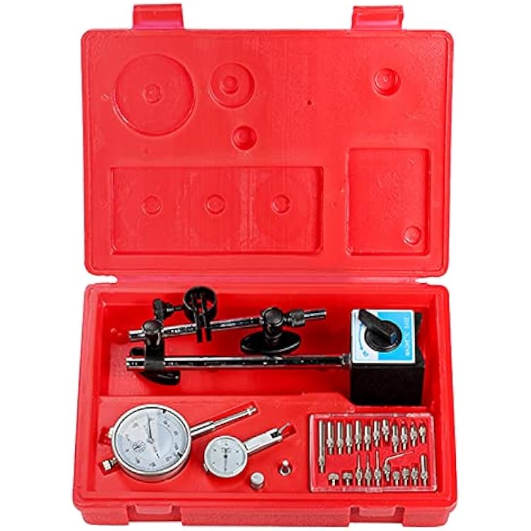 All Industrial 51908 | Dial Indicator Test Indicator Magnetic Base & Point Set Inspection Set
