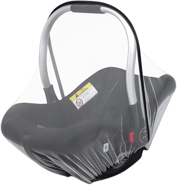 Universal Baby Car Seats Mosquito Net Travel Carrier Insect Mesh Net Portable Netting Cover Infant Car Seat Net with Ultra Fine Mesh & Elastic Band for Maxi COSI Cabriofix Cybex Silver Cross and More