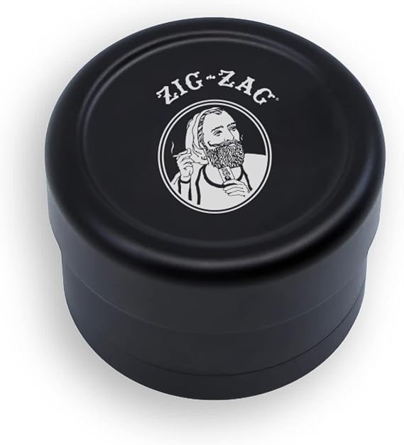 Zig-Zag 3-Piece Herb & Spice Grinder - 2.5" Flower Mill - CNC Machined Aircraft-Grade Aluminum, Anodized Finish, Magnetic connect