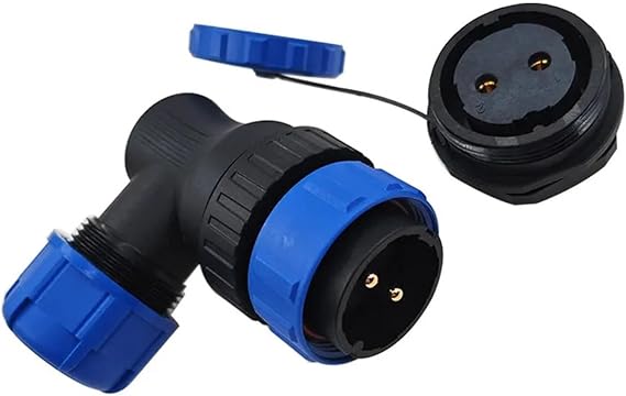 SP28 Docking/Back Nut/Square Angle Waterproof Connector 2/3/4/5/6/7/8/9/10/12/14/16/19/22/24/26Pin IP68 Cable Connectors Socket(Angle Square,2P)