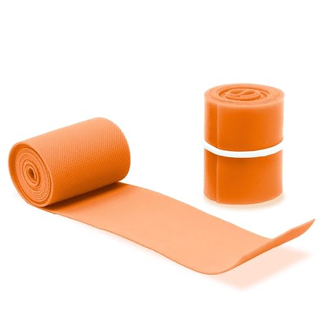 Disposable Tourniquets 1" x 18" Latex Free, Tear Resistant Elastic Bands for First Aid, Emergency Kits, Nursing Supplies, Bulk Use, Clinic or Home 10 Count Orange