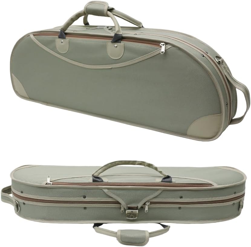 Violin Case 44 Full Size Oxford Box with Straps 2 Bows Holder Lightweight Violin Case Durable Carry Strong Violin Bags & Cases