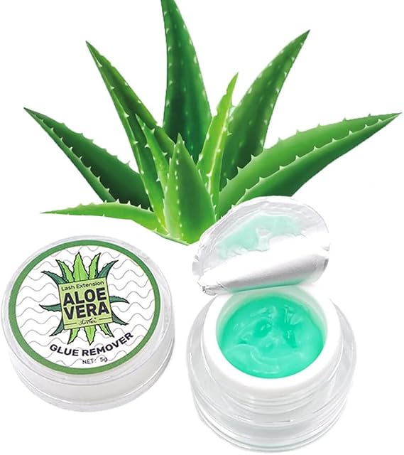 Eyelash Extension Remover Cream - Lash Extensions Remover Cream, Aloe Flavo & LILY Flavor Fast Dissolution Low Irritation (Aloe)